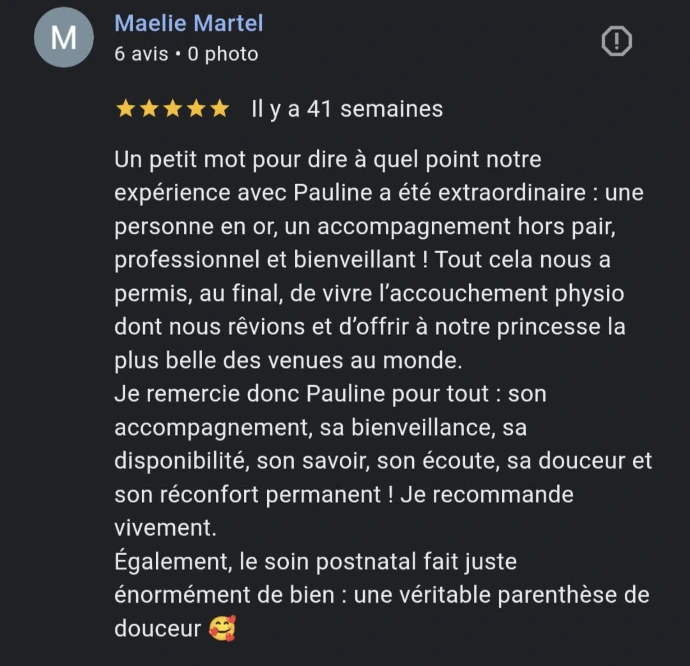 témoignage accompagnement doula naissance et post-partum Albi