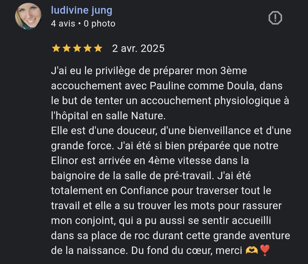 accompagnement naissance physiologique à Albi par Pauline doula